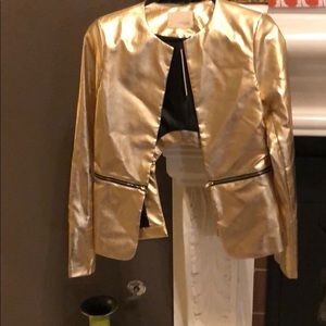 Gold Faux Leather Suit